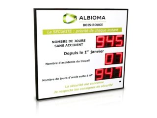 Albioma - JNombre de jours sans accident - 8 digit 16cm